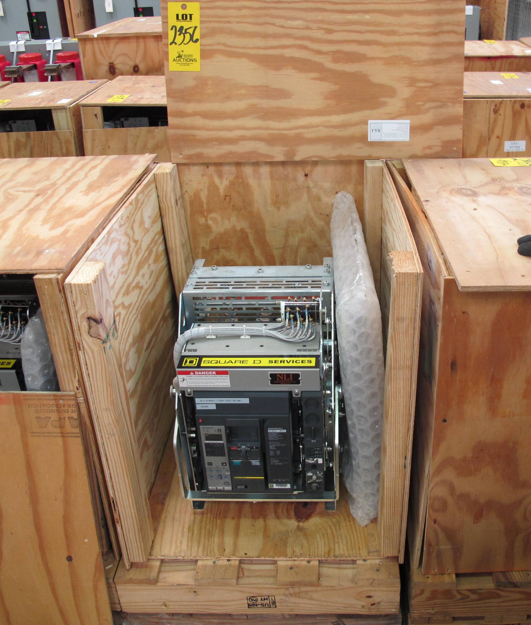 BREAKER, CIRCUIT, 600 FRAME AMP RATING, MASTERPACT NT 08N1 KIND, 3 POLE, 480 VOLT RATING SQUARE D DIRECT REPLACEMENT FOR 1E ABB K-600S INCLUDES ONE NEW 18" DOOR, MOUNTS USING EXISTING HINGES > CONTINUOUS CURRENT: 600A > INTERRUPTING RATING: 30KA @ 535 VAC > 125VDC OPERATED > MICROLOGIC TRIP UNIT 5.0A > 250A SENSOR > 250A SENSOR PLUG > 18" DOOR, PART # NLI-NT08N1-LISB8-EODC-SR-001 (W-44) LOADING & HANDLING FEE $15-